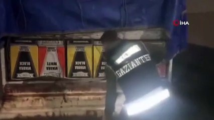 Gaziantep'te 1 milyon 200 bin adet kaçak makaron ele geçirildi