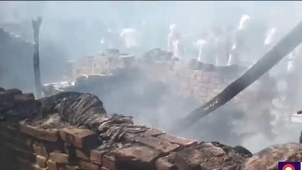 कानपुर देहात में फिर से मचा आग का हाहाकार, देखिए कैसे आग का गोला बने पांच घर