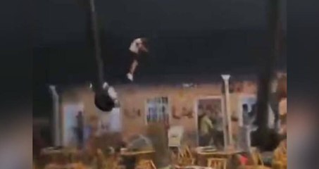 Çin’de yaşanan fırtınada insanların havaya uçtuğu anlar sosyal medyada gündem oldu