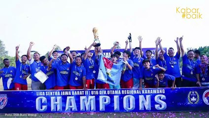 SEKOLAH SEPAK BOLA SUKABUMI JUARA 1 DI LEVEL JAWA BARAT, KELOMPOK UMUR (KU) 2007