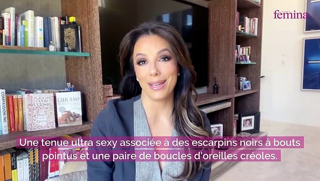 Eva Longoria plus sexy que jamais dans une mini robe en cuir noire