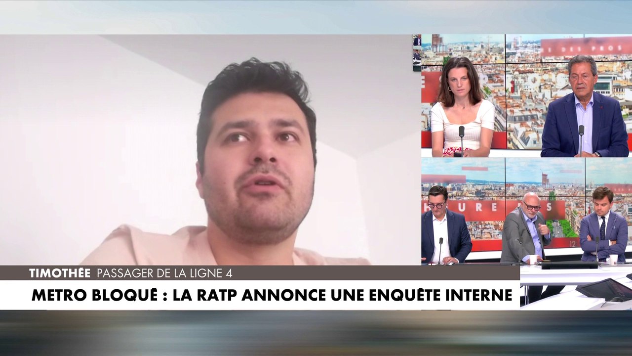Timothée, bloqué dans le métro sur la ligne 4, témoigne de l'incident sur CNEWS
