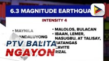 Calatagan, Batangas, niyanig ng magnitude 6.3 na lindol