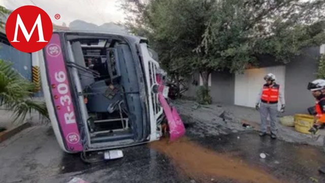 VIDEO: volcadura de camión dejó más de 50 lesionados en NL