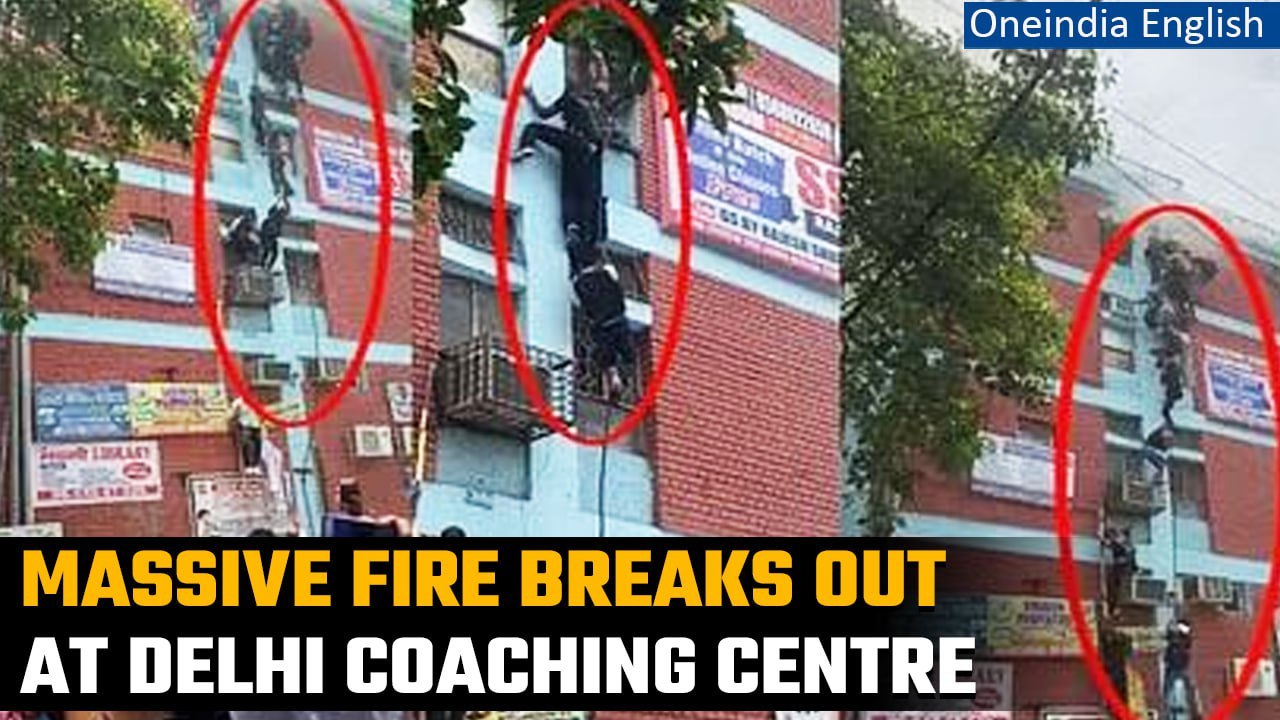Delhi Mukherjee Nagar Fire: Massive fire at coa...