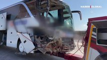Manisa'da kamyon otobüs çarpıştı: Çok sayıda yaralı var