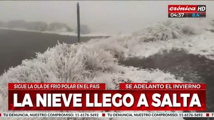 Varios pueblos salteños amanecieron pintados de blanco