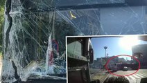 Ankara'da iki otobüsün çarpıştığı anlar kamerada: 6 yaralı