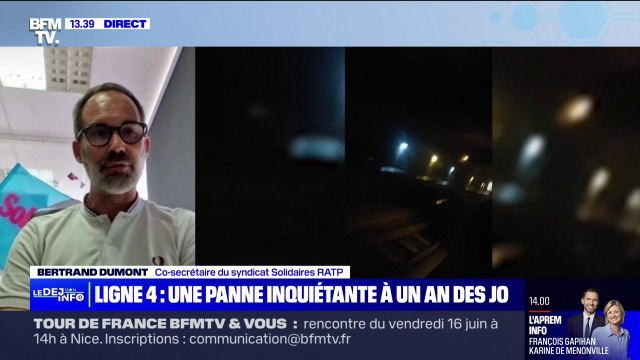 Panne sur la ligne 4: La réaction de la RATP nous fait un peu peur explique Bertrand Dumont, co-secrétaire du syndicat Solidaires RATP