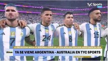 El himno argentino antes del partido