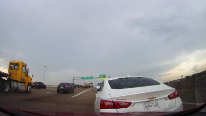 Car Rolls Back In Standstill Traffic