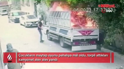 Çocukların maytap oyunu pahalıya mâl oldu