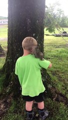 Earl the Squirrel Plays With Boy