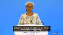 Lagarde (Bce): l'inflazione in calo, ma ? ancora troppo alta