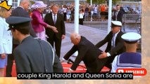 Norveç Kralı kırmızı halıda yere kapaklandı