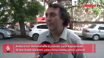 Camiden bisiklet hırsızlığı kamerada