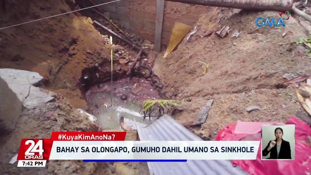 Bahay sa Olongapo, gumuho dahil umano sa sinkhole | 24 Oras
