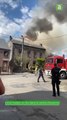 Une maison en feu dans le centre d'Awenne