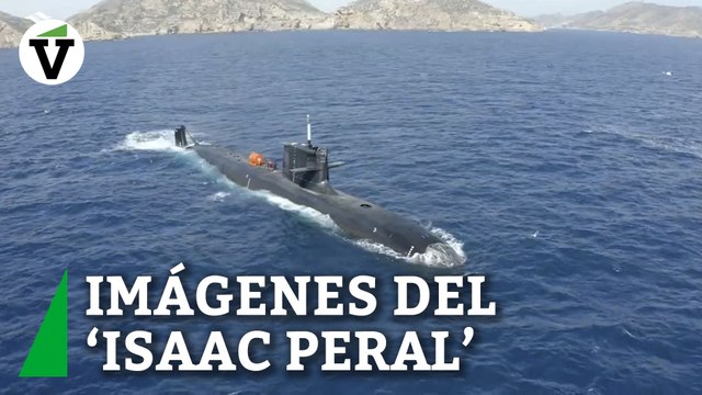 El submarino “Isaac Peral realiza su primera posada y prueba la esclusa de buceadores