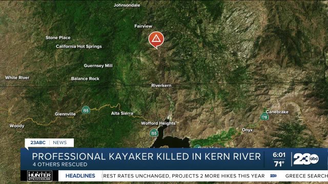 One kayaker dead, 4 others rescued from Kern River