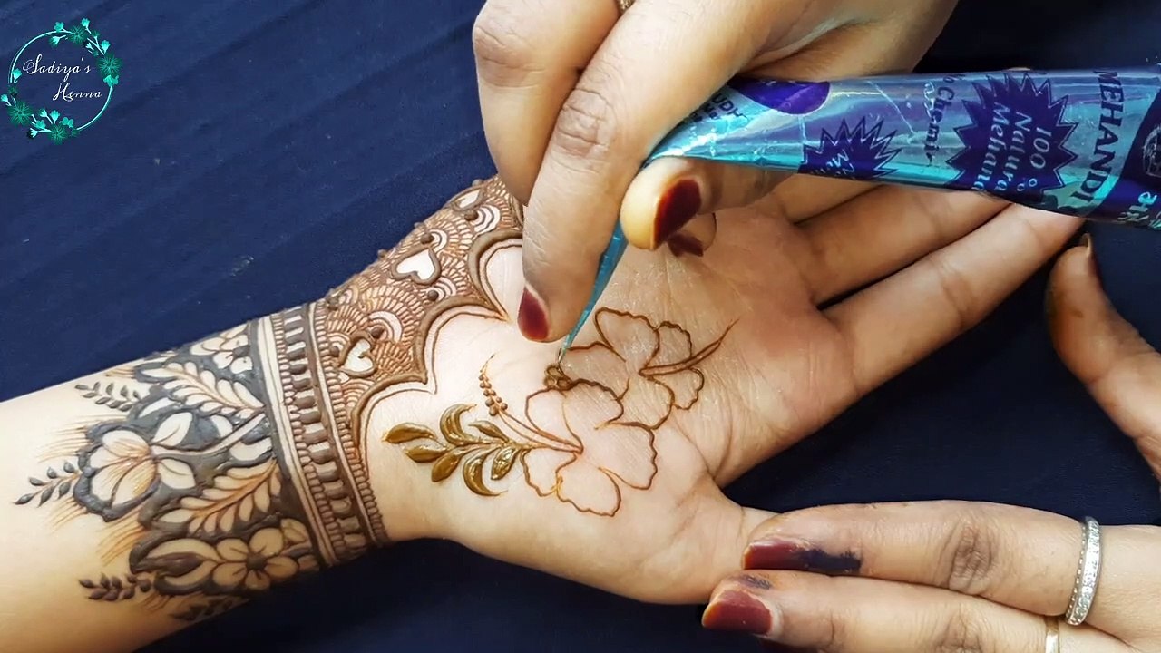 Mehndi class 40 | Easy front hand mehndi | hibiscus mehndi design |Mehndi tutorial |mehndi course