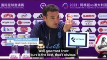 Scaloni praises magic Messi