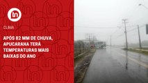 Após 82 mm de chuva, Apucarana terá temperaturas mais baixas do ano