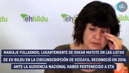 La nº 2 de la lista de Bildu por Vizcaya a las generales está condenada por pertenecer a ETA