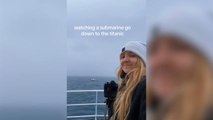 Abbijaxxxon posts On TikTok saying ' Watching the submarine go down to the Titanic'