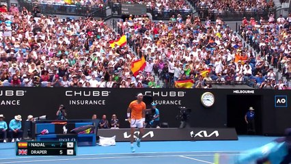 D'abord bousculé par Draper, Nadal fait plier le Britannique en quatre manches : les temps forts