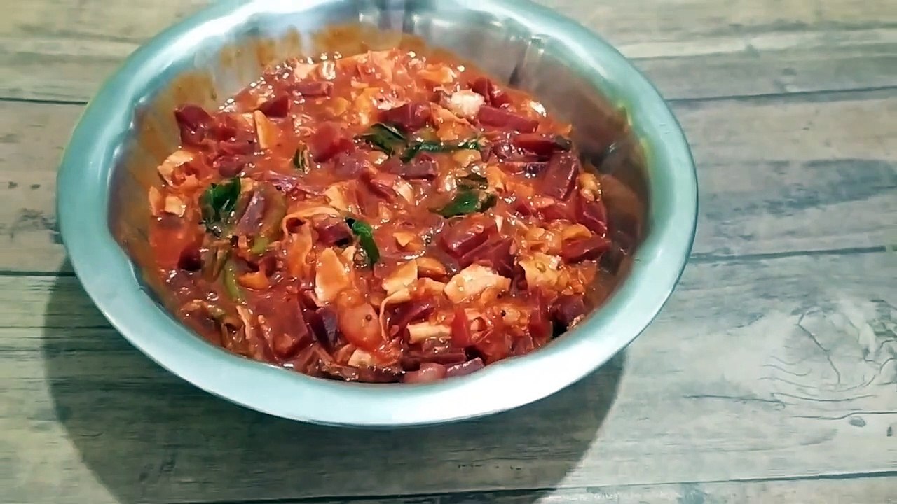 அசத்தலான சுவையில் பீட்ரூட் அப்பள கூட்டு  _ Beetroot appala kootu _ Side dish for rice _ S2C Cooking