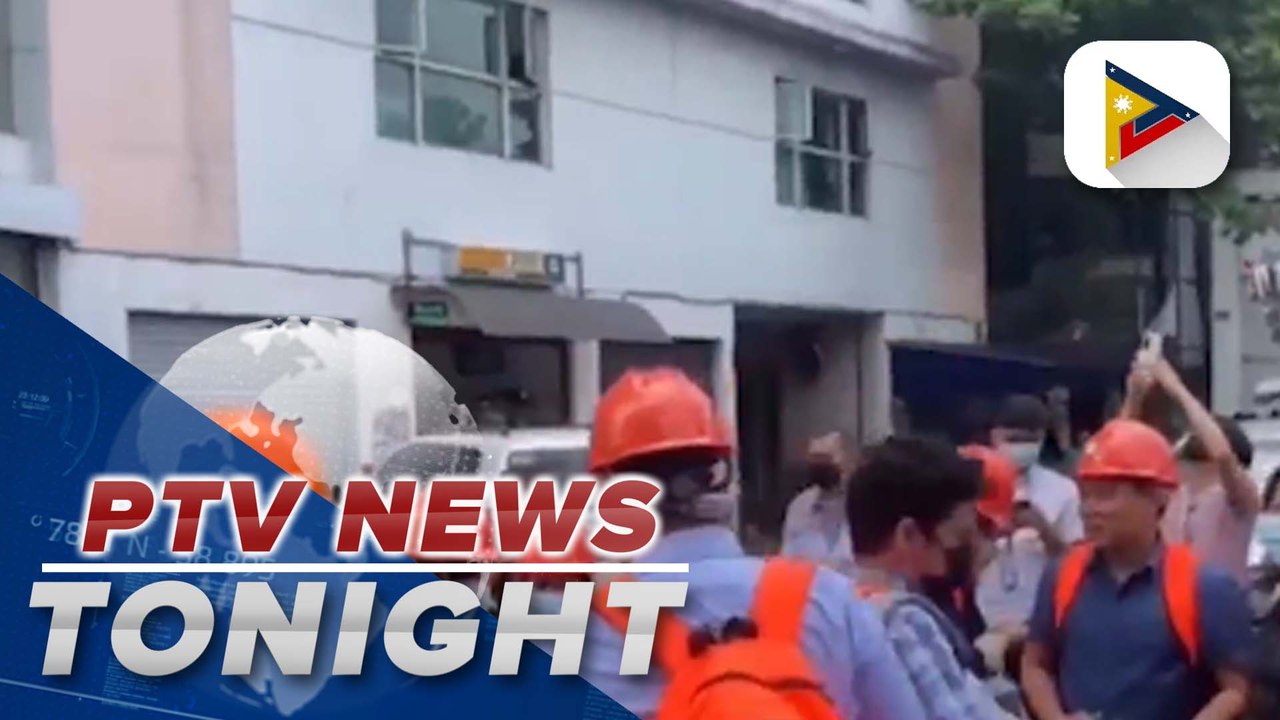 Gov't workers vacate office due to strong quake; all public train lines temporarily suspend operations