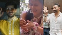 Karan Deol Drisha Acharya Haldi Mehendi Ceremony Inside Video, Sunny Deol All Religion Mehendi Viral