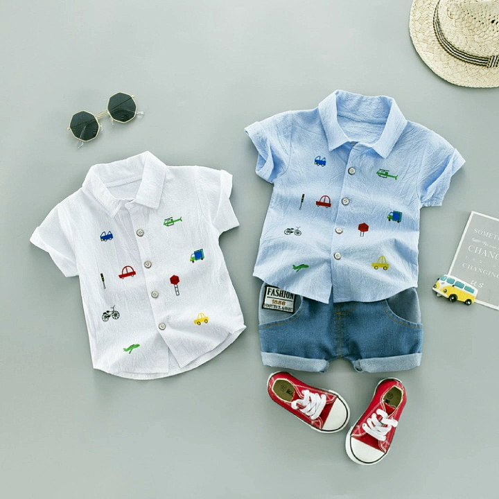 Boys short sleeve two-piece suit