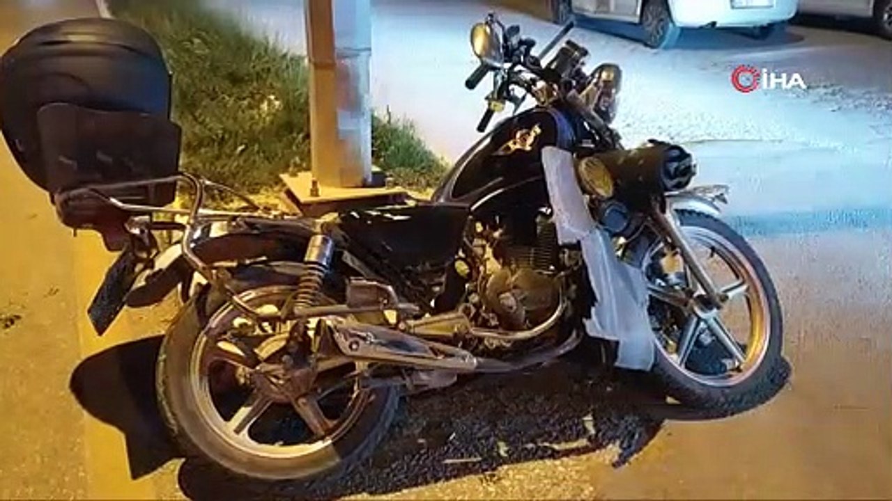 Otomobile çarpan motosiklet sürücüsü yaralandı