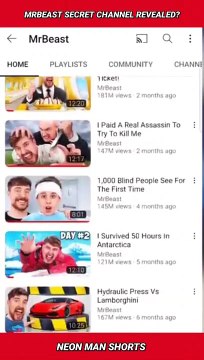 MrBeast SECRET Channel REVEALED? | MrBeast Giveaway | MrBeast Shorts Facts #shorts