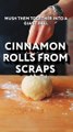 Quick cinnamon rolls from scraps #food #cooking #baking #cookies #recipe