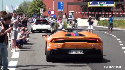 GUMBALL 3000 CHAOS at BRUGES! DDE Gintani SVJ, Chiron Sport, 992 GT3 RS, SLS RENNtech, 812 GTS