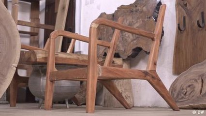 A female woodworker in Nigeria