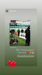 La fille de Matthieu Lartot, Jeanne, a également adressé un touchant message à son père : ""Bon courage papa, je t'aime fort"