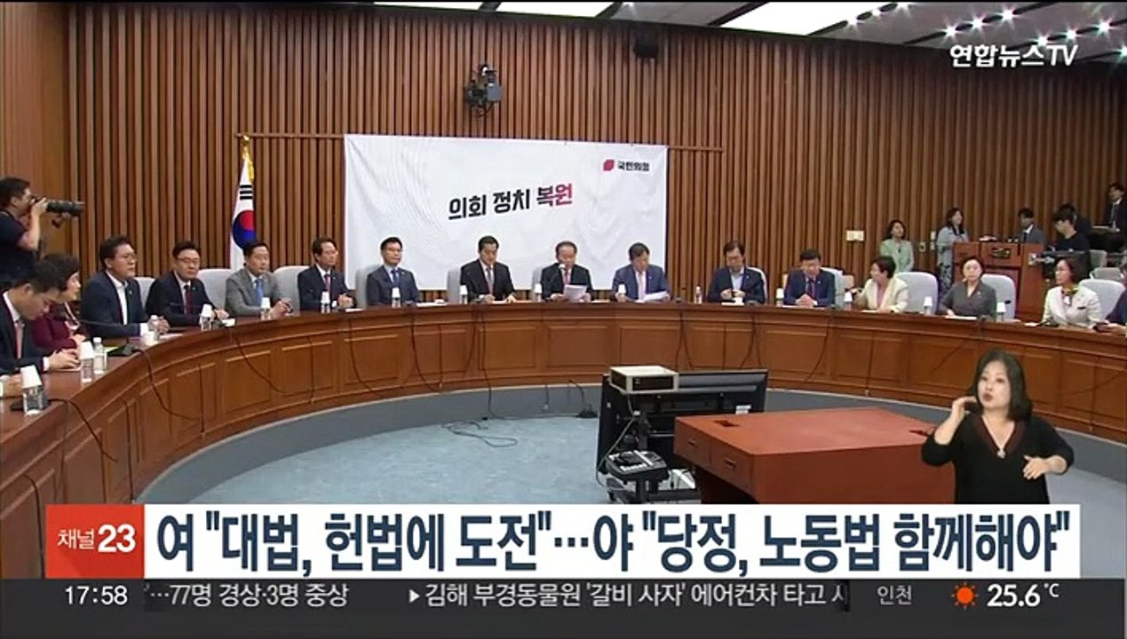 여 "대법, 헌법에 도전"…야 "당정, 노동법 함께해야"