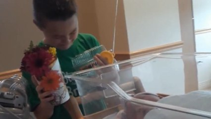 Lovely boy SWAMPED with EMOTION after his 5-year-long wish of becoming a big bro comes true