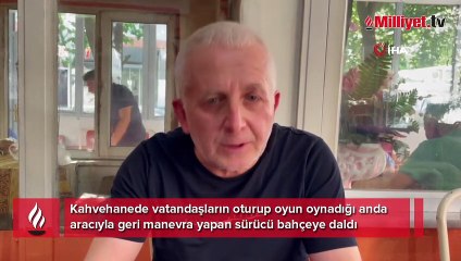 Acemi şoför masayı dağıttı