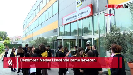 Demirören Medya Lisesi'nde karne heyecanı