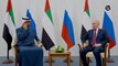 UAE President Sheikh Mohamed bin Zayed Al Nahyan meets Russian President Vladimir Putin in St. Petersburg
