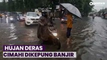 Cimahi Dikepung Banjir, Sejumlah Ruas Jalan Dialiri Air Berarus Deras