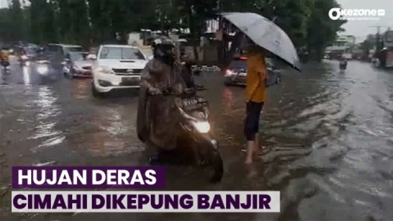Cimahi Dikepung Banjir, Sejumlah Ruas Jalan Dialiri Air Berarus Deras