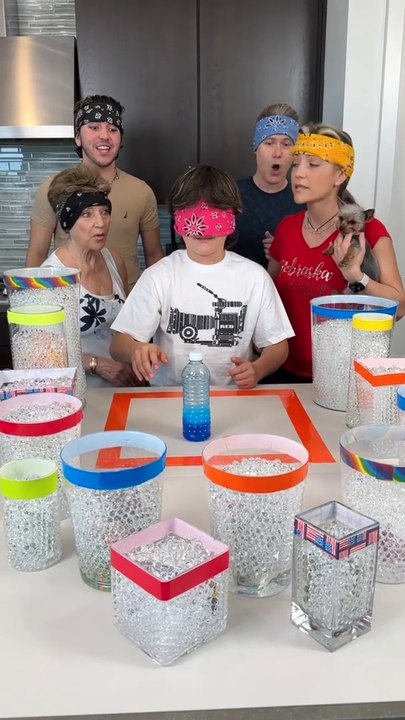 New Family Challenge everyone Blindfolded