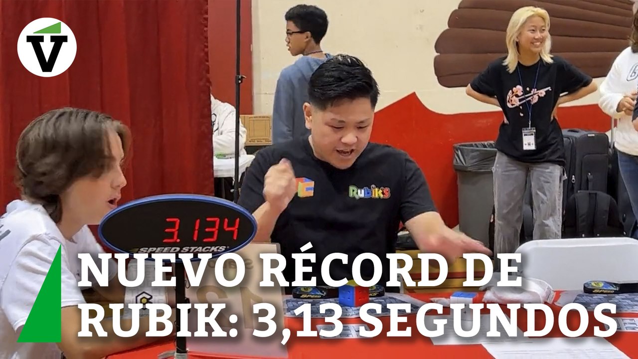 Un joven de 21 años rompe el récord mundial de cubo de Rubik en 3,14 segundos