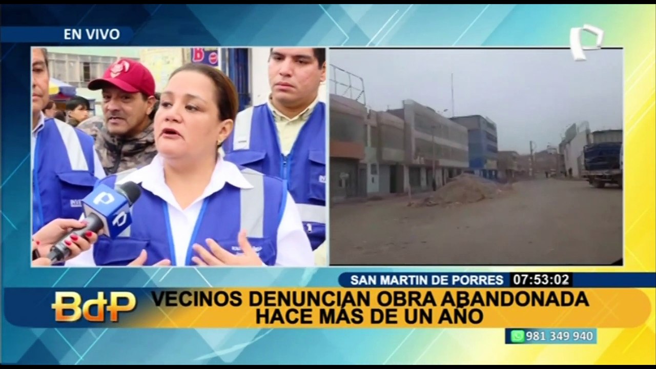Vecinos denuncian obra abandonada hace meses en San Martín de Porres